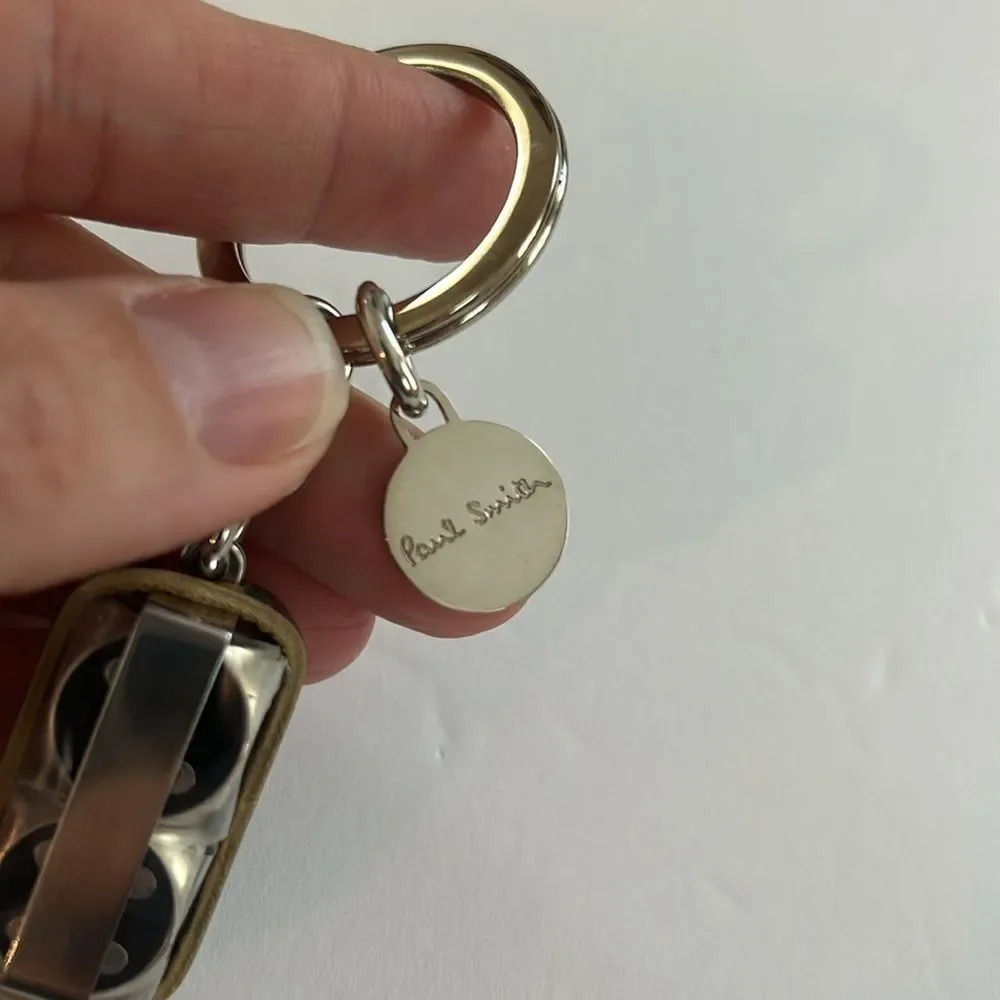 NWOT Paul Smith Vintage Dice Leather Keychain Fob